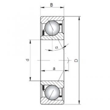 90 mm x 190 mm x 43 mm  ISO 7318 C angular contact ball bearings